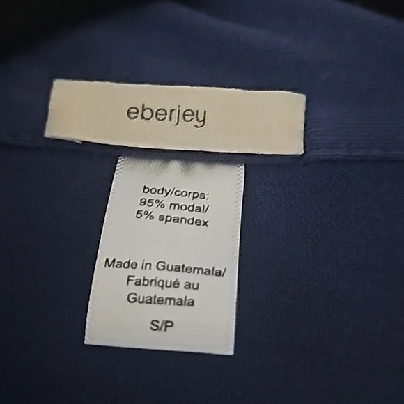 Eberjey blue with white striped pajama top - Picture 3 of 3